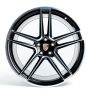 Легковой диск Skill Wheels SL553 9x20 5x112 ET26 66,5 чёрный + полированные спицы